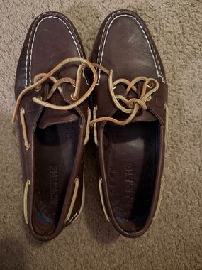Sperry Dark Brown Leather 2-Eye Boat Shoes